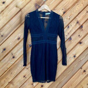 Black Lace Lucy Wang Mini Dress Size Small